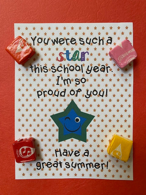 End of the year gift to students.  You were a star this year orange