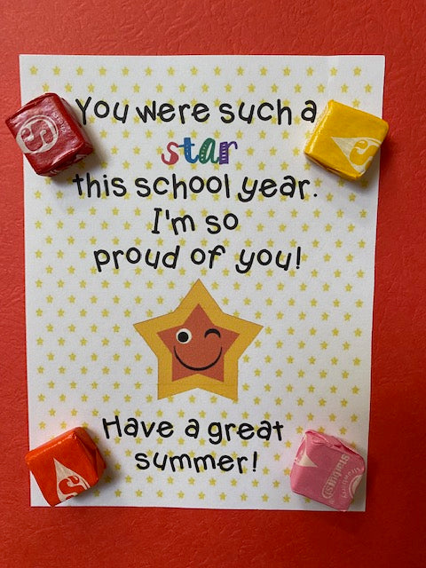 End of the year gift to students.  You were a star this year yellow